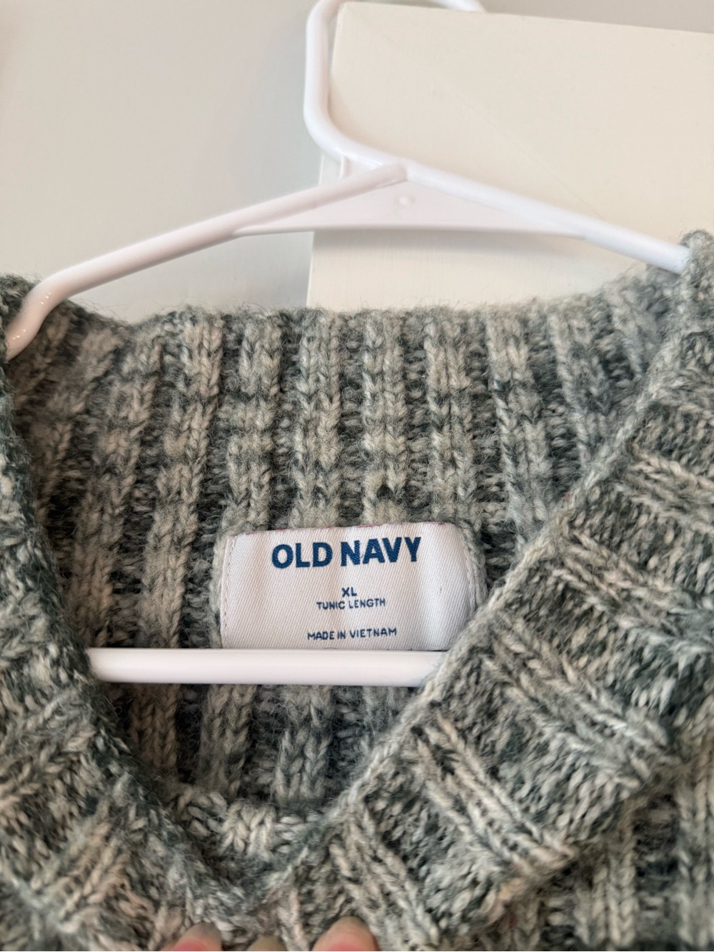 Old Navy Green Marled Knit Sweater
